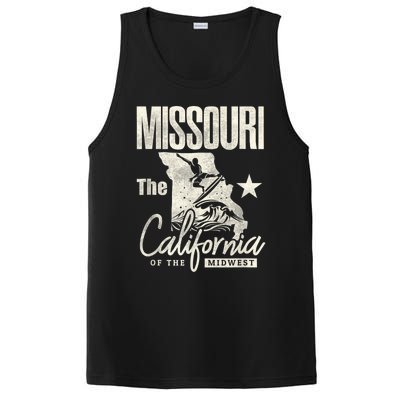 Funny State Of Missouri The California Of The Midwest PosiCharge Competitor Tank