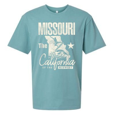 Funny State Of Missouri The California Of The Midwest Sueded Cloud Jersey T-Shirt