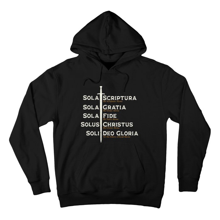 Five Solas Of The Reformation S Reformed Theology Bible Hoodie