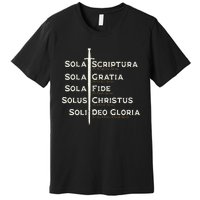 Five Solas Of The Reformation S Reformed Theology Bible Premium T-Shirt