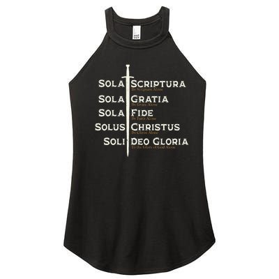 Five Solas Of The Reformation S Reformed Theology Bible Women’s Perfect Tri Rocker Tank