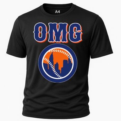 Funny Says Omg Baseball Lovers Omg Baseball Cooling Performance Crew T-Shirt