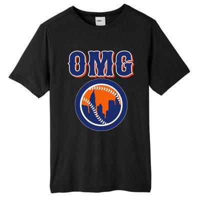 Funny Says Omg Baseball Lovers Omg Baseball Tall Fusion ChromaSoft Performance T-Shirt