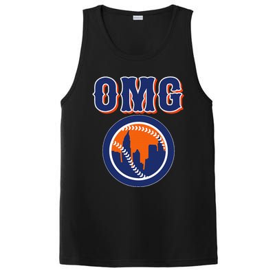 Funny Says Omg Baseball Lovers Omg Baseball PosiCharge Competitor Tank