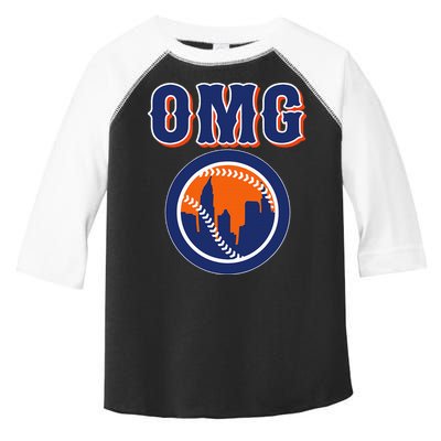 Funny Says Omg Baseball Lovers Omg Baseball Toddler Fine Jersey T-Shirt