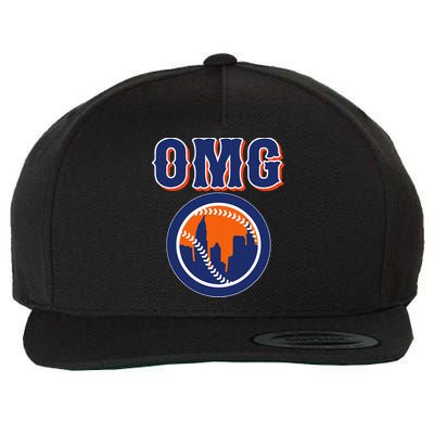 Funny Says Omg Baseball Lovers Omg Baseball Wool Snapback Cap