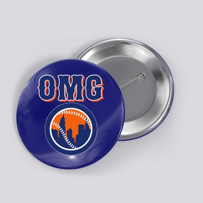 Funny Says Omg Baseball Lovers Omg Baseball Button