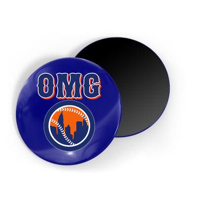 Funny Says Omg Baseball Lovers Omg Baseball Magnet