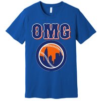 Funny Says Omg Baseball Lovers Omg Baseball Premium T-Shirt