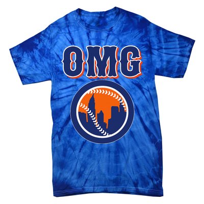 Funny Says Omg Baseball Lovers Omg Baseball Tie-Dye T-Shirt