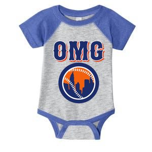 Funny Says Omg Baseball Lovers Omg Baseball Infant Baby Jersey Bodysuit