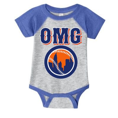 Funny Says Omg Baseball Lovers Omg Baseball Infant Baby Jersey Bodysuit