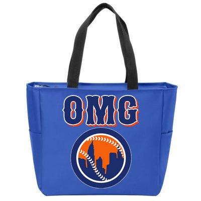 Funny Says Omg Baseball Lovers Omg Baseball Zip Tote Bag