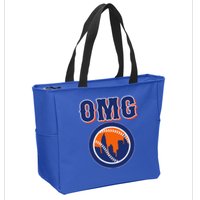 Funny Says Omg Baseball Lovers Omg Baseball Zip Tote Bag