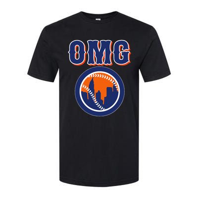 Funny Says Omg Baseball Lovers Omg Baseball Softstyle CVC T-Shirt