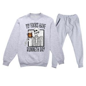 Funny Straight Outta Fucks No Fucks To Give Adult Vulgar Premium Crewneck Sweatsuit Set