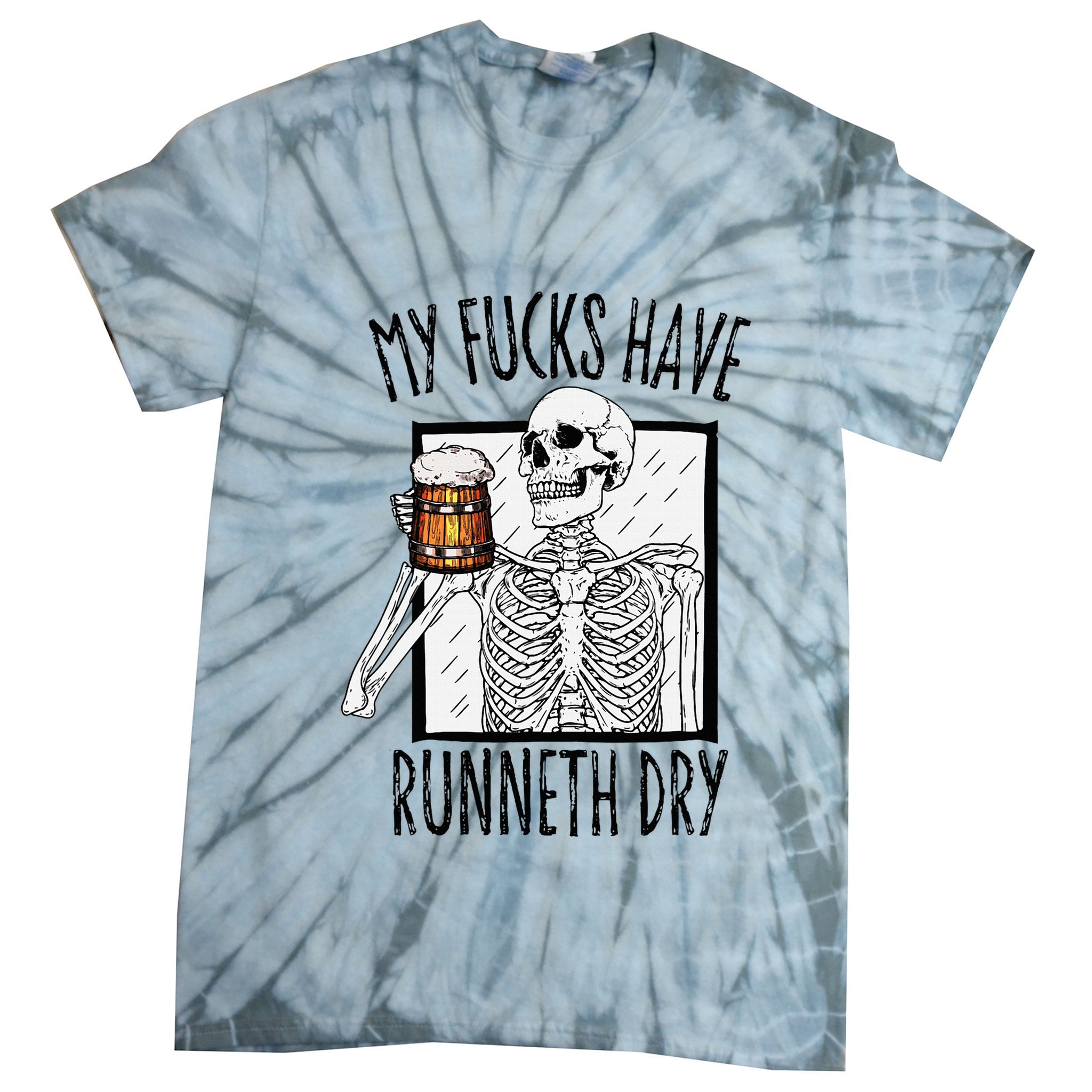 Funny Straight Outta Fucks No Fucks To Give Adult Vulgar Tie-Dye T-Shirt