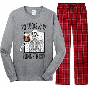 Funny Straight Outta Fucks No Fucks To Give Adult Vulgar Long Sleeve Pajama Set