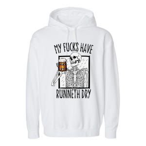 Funny Straight Outta Fucks No Fucks To Give Adult Vulgar Garment-Dyed Fleece Hoodie