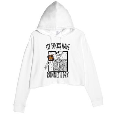 Funny Straight Outta Fucks No Fucks To Give Adult Vulgar Crop Fleece Hoodie