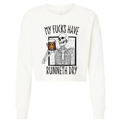 Funny Straight Outta Fucks No Fucks To Give Adult Vulgar Cropped Pullover Crew