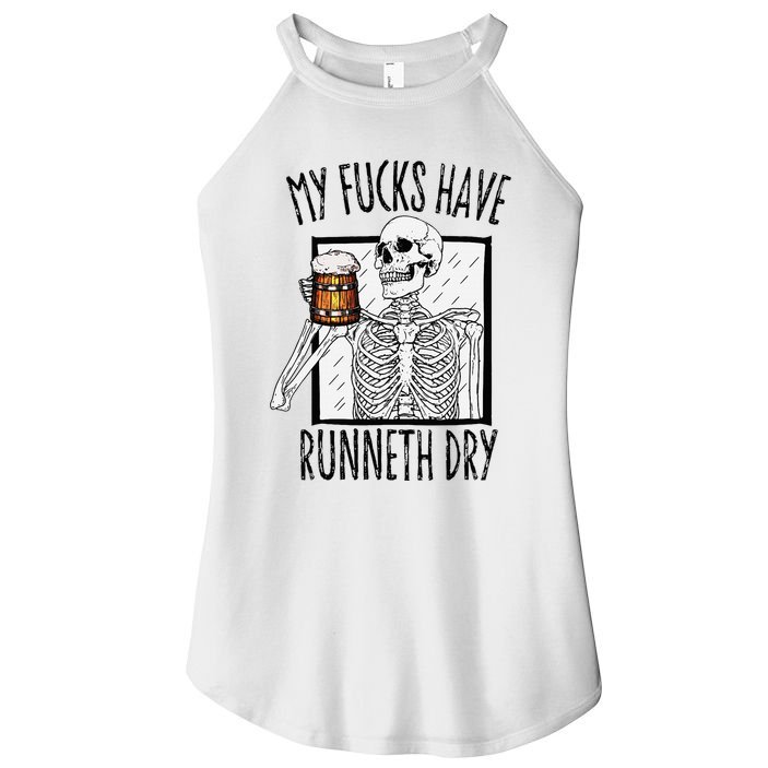Funny Straight Outta Fucks No Fucks To Give Adult Vulgar Women's Perfect Tri Rocker Tank