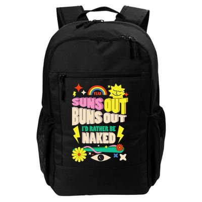 Funny SUNS OUT BUNS OUT Nude Naked Naturist Nudist Backpack