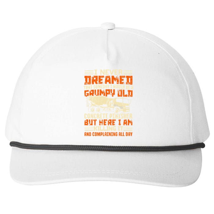 Funny Skilled Old Concrete Finisher Snapback Five-Panel Rope Hat