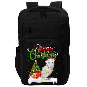 Funny Snowy Owl Bird Lover Xmas Lighting Snowy Owl Christmas Gift Impact Tech Backpack