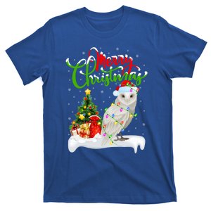 Funny Snowy Owl Bird Lover Xmas Lighting Snowy Owl Christmas Gift T-Shirt