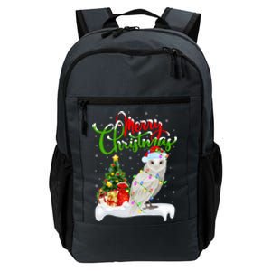 Funny Snowy Owl Bird Lover Xmas Lighting Snowy Owl Christmas Gift Daily Commute Backpack