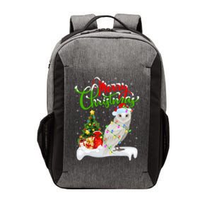 Funny Snowy Owl Bird Lover Xmas Lighting Snowy Owl Christmas Gift Vector Backpack