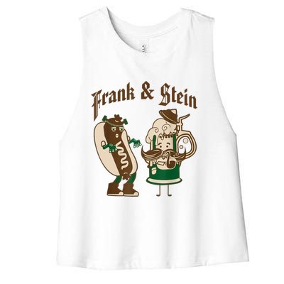 Frank & Stein Oktoberfest Beer Festival Women's Racerback Cropped Tank