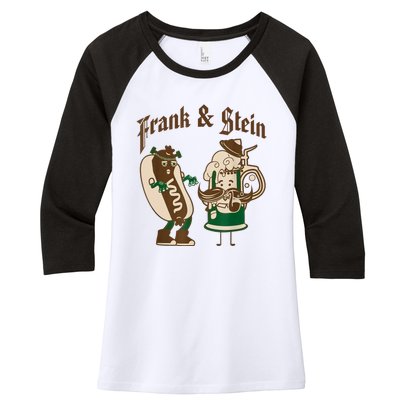 Frank & Stein Oktoberfest Beer Festival Women's Tri-Blend 3/4-Sleeve Raglan Shirt