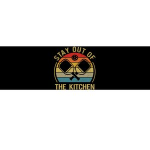 Funny Stay Out Of The Kitchen Pickleball Bumper Sticker