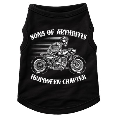 Funny Sons Of Arthritis Ibuprofen Chapter Skeleton Motorcycle Doggie Tank