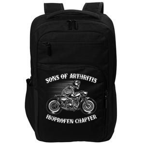 Funny Sons Of Arthritis Ibuprofen Chapter Skeleton Motorcycle Impact Tech Backpack