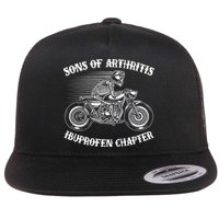 Funny Sons Of Arthritis Ibuprofen Chapter Skeleton Motorcycle Flatbill Hat