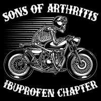 Funny Sons Of Arthritis Ibuprofen Chapter Skeleton Motorcycle Flatbill Hat
