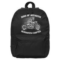 Funny Sons Of Arthritis Ibuprofen Chapter Skeleton Motorcycle 16 in Basic Backpack