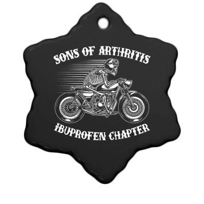 Funny Sons Of Arthritis Ibuprofen Chapter Skeleton Motorcycle Ceramic Star Ornament