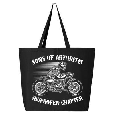 Funny Sons Of Arthritis Ibuprofen Chapter Skeleton Motorcycle 25L Jumbo Tote