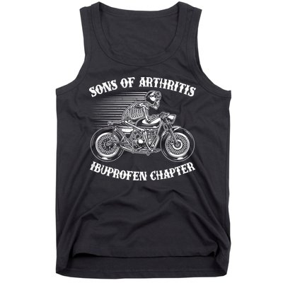 Funny Sons Of Arthritis Ibuprofen Chapter Skeleton Motorcycle Tank Top