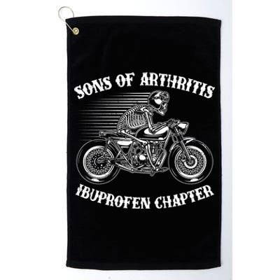 Funny Sons Of Arthritis Ibuprofen Chapter Skeleton Motorcycle Platinum Collection Golf Towel