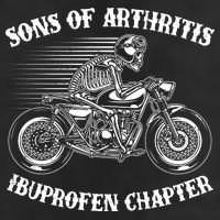 Funny Sons Of Arthritis Ibuprofen Chapter Skeleton Motorcycle Golf Towel