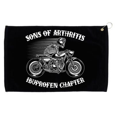 Funny Sons Of Arthritis Ibuprofen Chapter Skeleton Motorcycle Grommeted Golf Towel