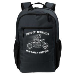 Funny Sons Of Arthritis Ibuprofen Chapter Skeleton Motorcycle Daily Commute Backpack