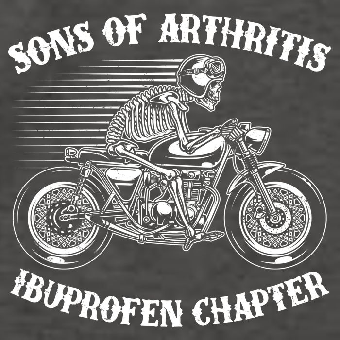 Funny Sons Of Arthritis Ibuprofen Chapter Skeleton Motorcycle Vector Backpack