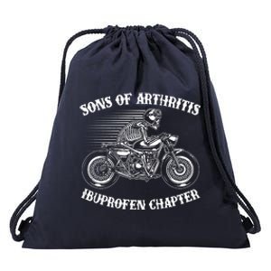 Funny Sons Of Arthritis Ibuprofen Chapter Skeleton Motorcycle Drawstring Bag