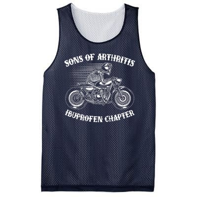 Funny Sons Of Arthritis Ibuprofen Chapter Skeleton Motorcycle Mesh Reversible Basketball Jersey Tank